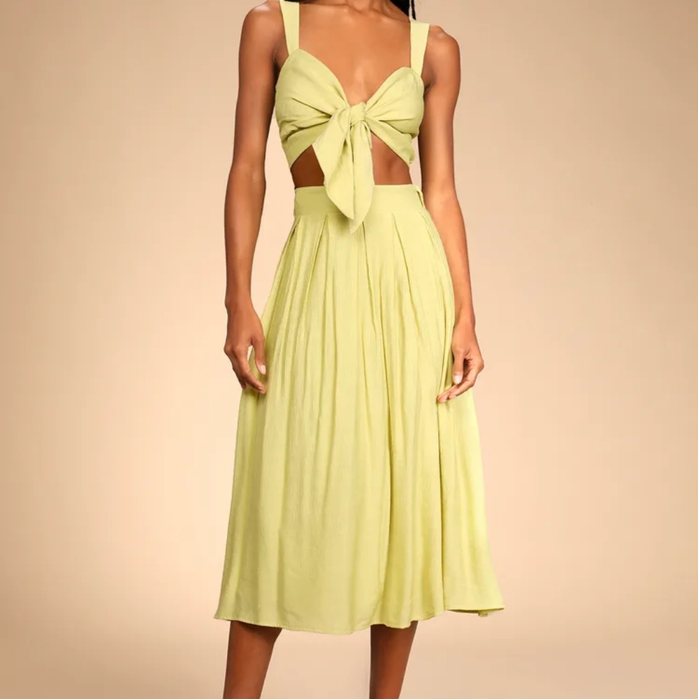 Green 2 piece dress